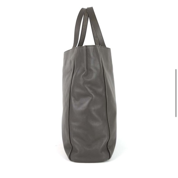 SAINT LAURENT Tote Reversible leather suede studded handbag - Picture 5 of 10